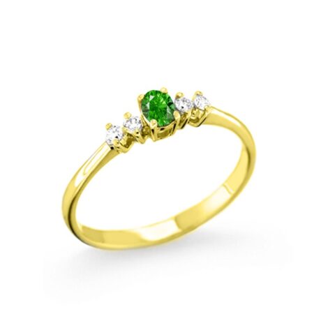 Anello Gioielleria Italiana Donna  in   Oro giallo   AN-2660GR-O.GIALLO-SMRL-DIAM0,08