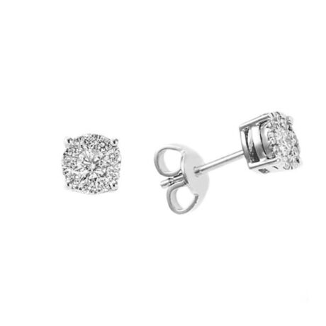 Orecchini Gioielleria Italiana Donna  in   Oro bianco   OR_7308_16_0,12CT