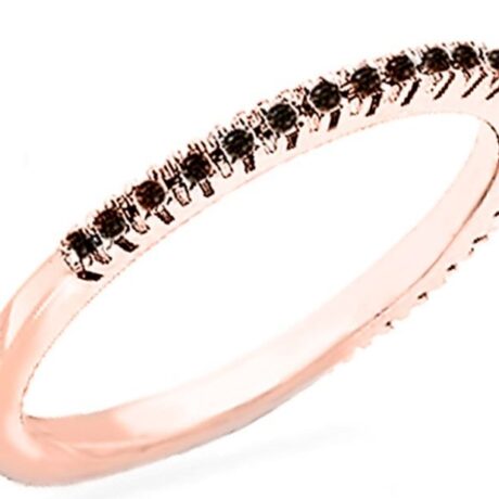 Anello Gioielleria Italiana Donna in Oro rosa Diamante Black AN-900M-7