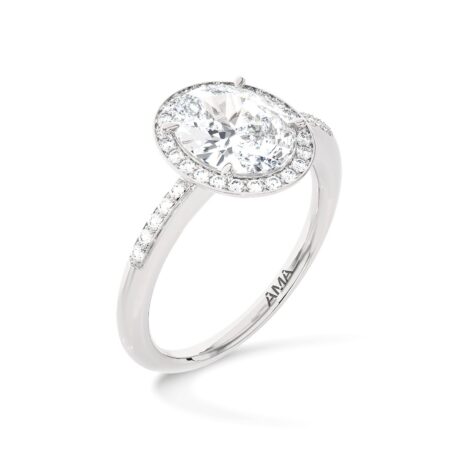 Anello Ama Donna in Oro bianco Diamante Lab Grown AMA-AN-302-16