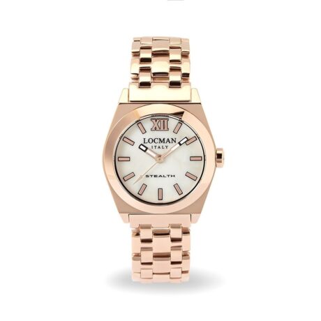 Orologio Locman Donna Stealth in Acciaio placcato oro rosa 0204RGMWF5N0BRG