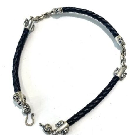 Collana Manuel Bozzi in Argento COLL CUOIO E ARGENTO