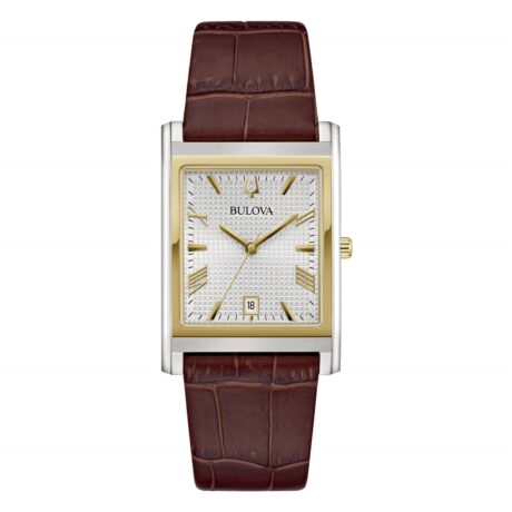 Orologio Bulova Uomo Classic Rectangle in Acciaio 98B430