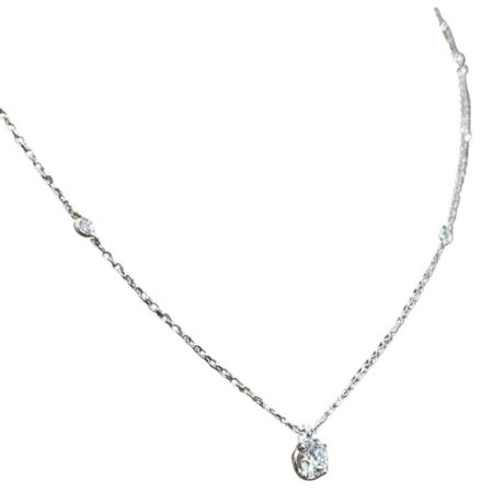 Collana Lux Gioielli Donna in Oro bianco Diamante CLL0122 030WBI