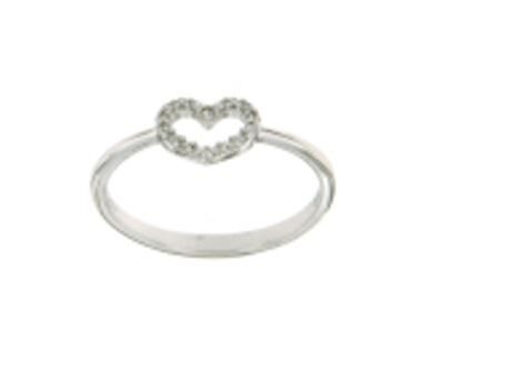 Anello in Oro bianco Zircone AN3322_9K_ZIRC_CUORE