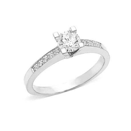 Anello Gioielleria Italiana Donna in Oro bianco Diamante AN-10265-0.39CT