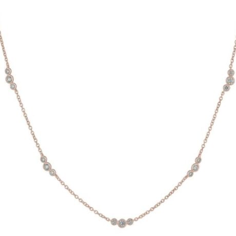 Collana Gioielleria Italiana Donna in Oro rosa Diamante GI-2021-16/0.49CT