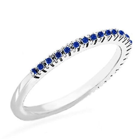 Anello Gioielleria Italiana Donna in Oro bianco Zaffiro AN-900M-P-7