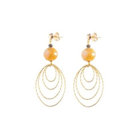 Orecchini MurrinaMurano Venezia Donna Aura in Vetro Topazio GM0280.05