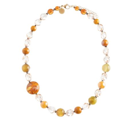 Collana MurrinaMurano Venezia Donna Aura in Vetro Topazio GM0277.05