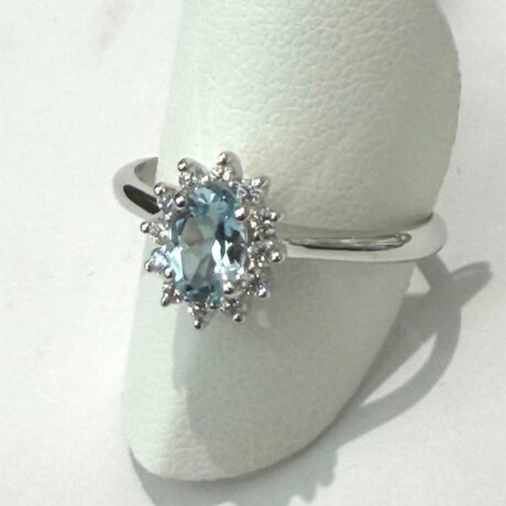 Anello Lux Gioielli Donna in Oro bianco Acquamarina ANLK03031AM;050;BI