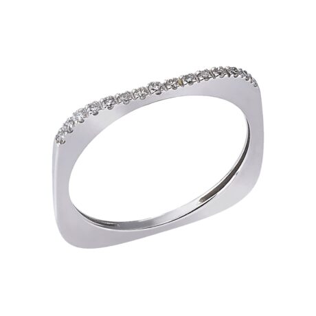 Anello Gioielleria Italiana Donna in Oro bianco Diamante AN-32MB-BIANCO-0,13CT