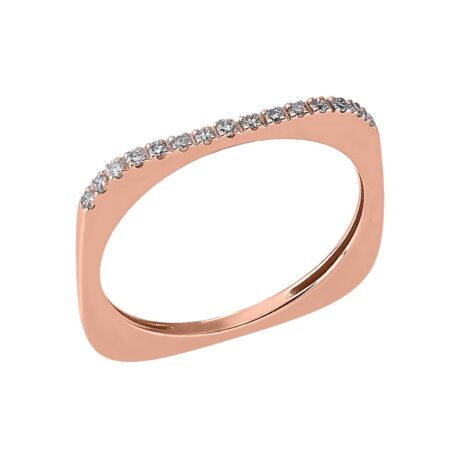 Anello Gioielleria Italiana Donna in Oro rosa AN-32MB-ROSA-0,13CT