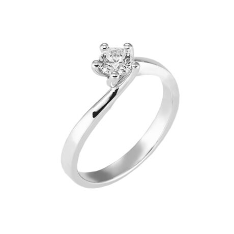 Anello Gioielleria Italiana Donna in Oro bianco Diamante AN_10518_0,13CT