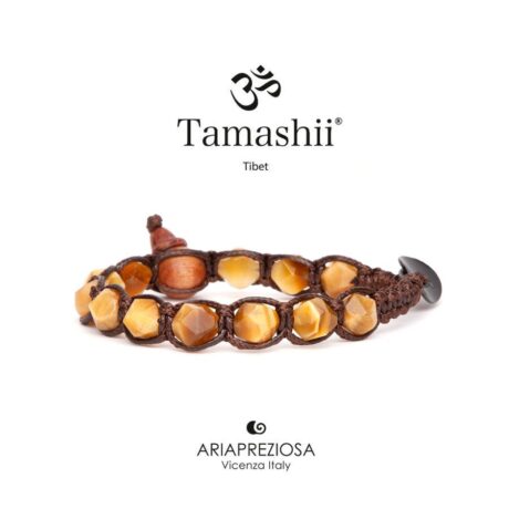 Bracciale Tamashii Diamond Cut in Pietre dure Occhio di tigre BHS911-80