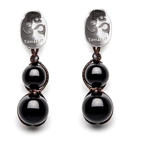 Orecchini Tamashii Donna orecchini pendeni 2 – 3 pietre in Argento Onice EHST2-1