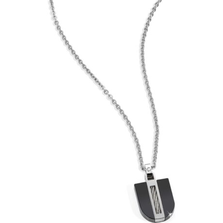 Collana Morellato Uomo Black E White in Acciaio Pietre dure SKK07