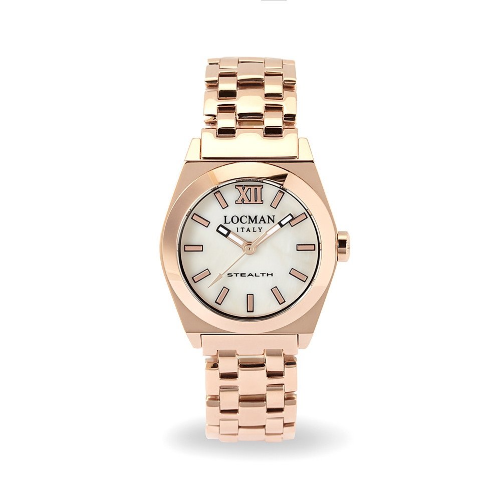 Orologio Locman Donna Stealth in Acciaio placcato oro rosa 0204RGMWF5N0BRG